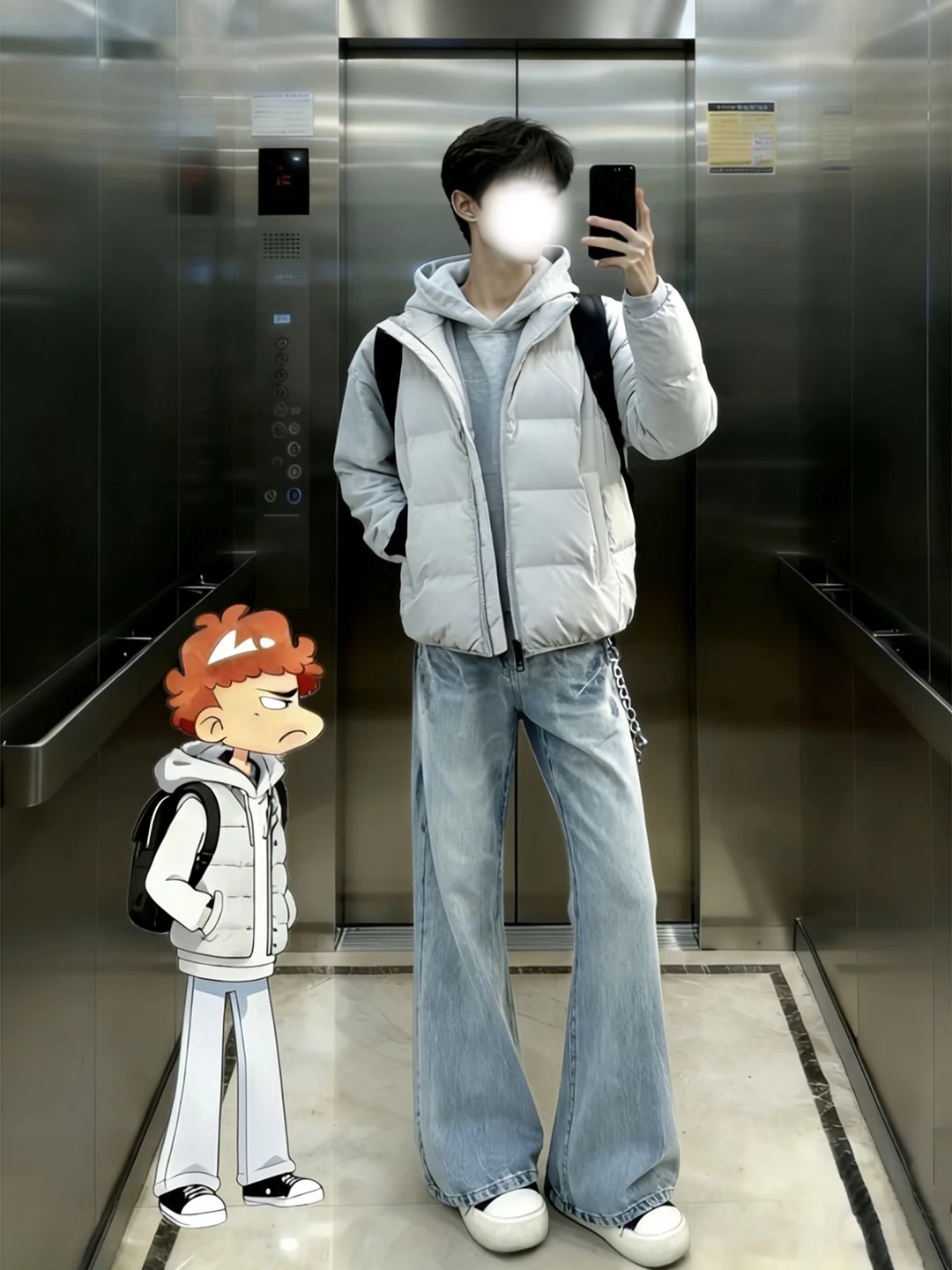 

Мужские зимние джинсы Slim Fit Bootcut в американском стиле High Street Vibe, синие, прямые, со средней посадкой, на молнии, повседневные