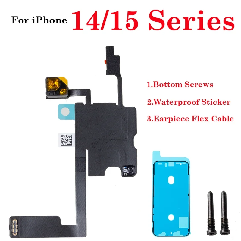 

1set Earpiece Proximity Light Sensor Face Recognition Function Ribbon Flex Cable For iPhone 14 15 Plus Pro Max NO Speaker