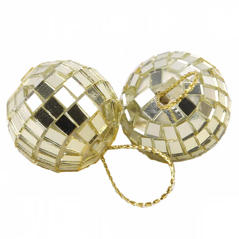 

6Pcs/Pack Glass Mirror Ball Christmas Ornaments Exquisite Decorative Accessories for Home Festival Party