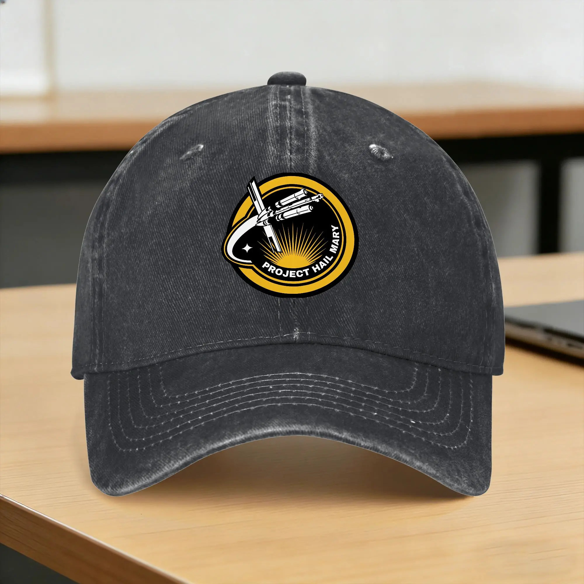 Project Hail Mary emblem Washed Baseball Cap  Casual Sun Hip Hop Hats Spring Unisex Men Hiking Fishing Baseball Caps