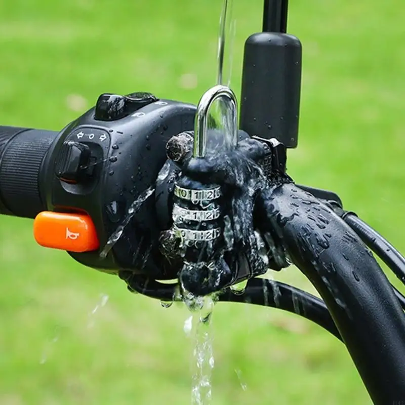 قفل خوذة عالمي وخطاف تخزين للدراجات النارية والدراجات البخارية والدراجات الإلكترونية ومواد مقاومة للطقس وتصميم موفر للمساحة H9EE #2