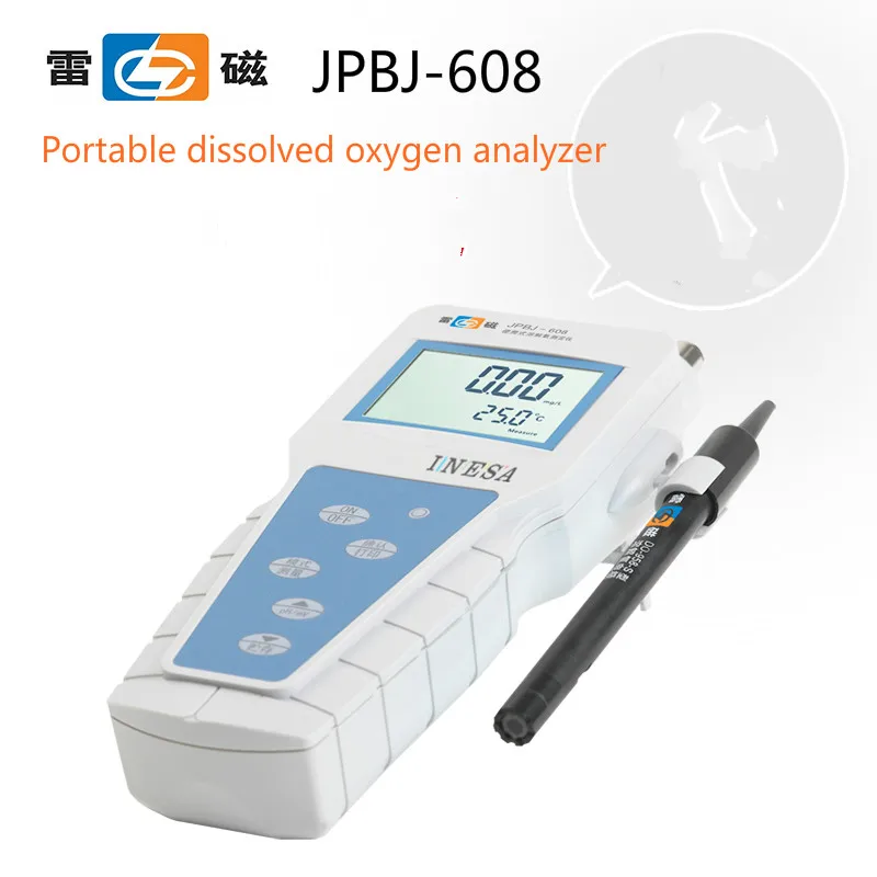 JPBJ-608 portable dissolved oxygen analyzer, DO instrument dissolved oxygen analyzer, DO-958-BF dissolved oxygen electrode.