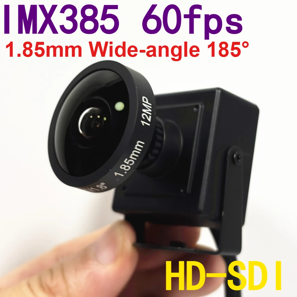 

1080P 30fps 60fps SDI/Analog cvbs Stellar 1.85mm lens 1/1.8inch 185° IMX385 Sensor WDR BOX Mini SDI Camera Video Live Industrial
