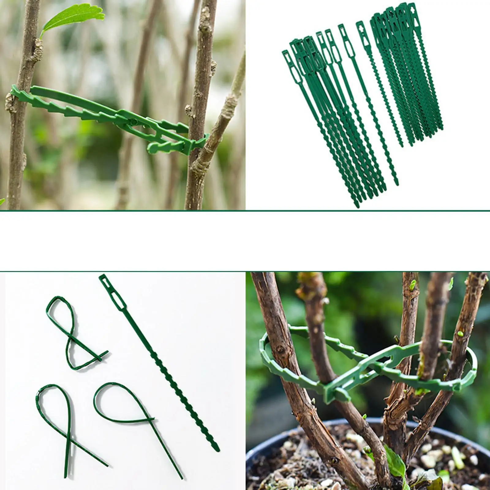 Fascette per piante regolabili da 50 pezzi Fascette con cerniera per giardino, ufficio, interni ed esterni