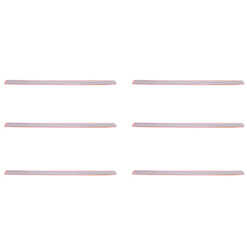 2025 New-6X Groove Right Stainless Steel Metric Ruler 50 Cm Stainless Metric Ruler