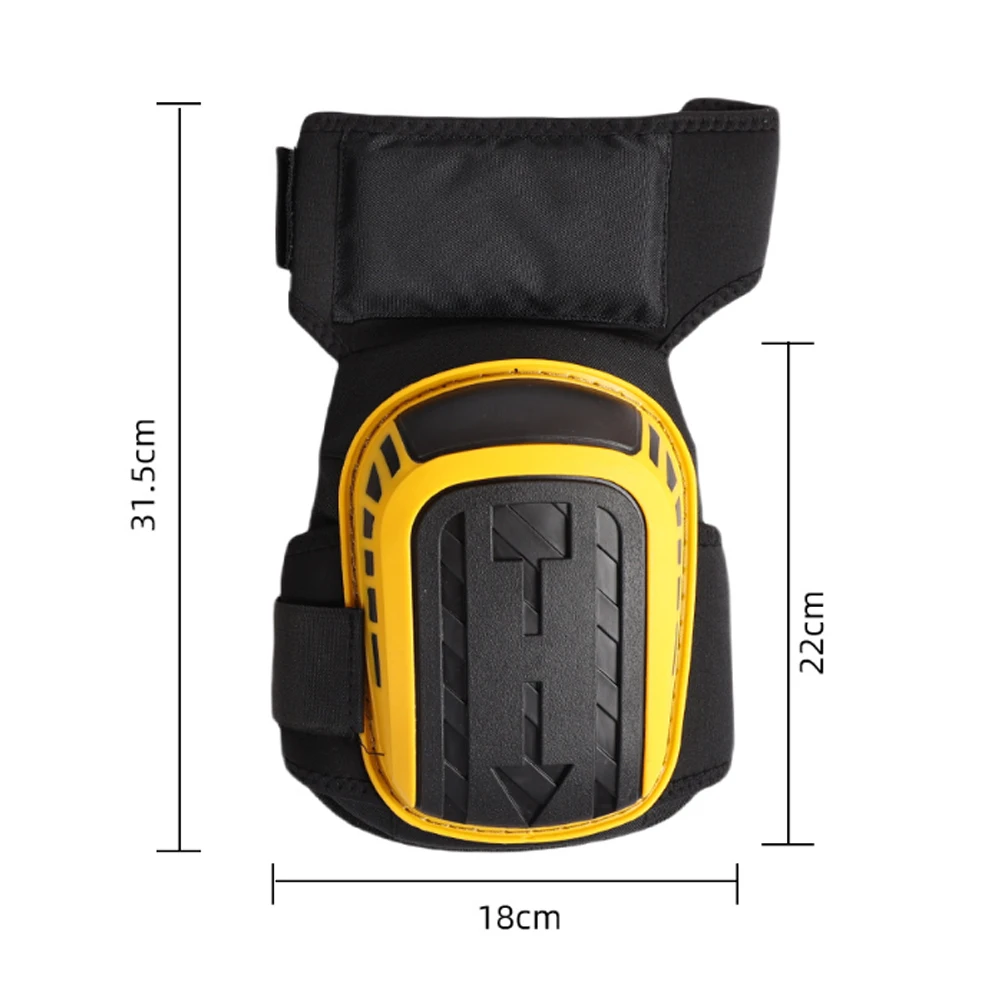 Double-Layer Shockproof Knee Protectors - 20mm Thick Gel-EVA Hybrid Padding for Concrete Grinding/Cleaning