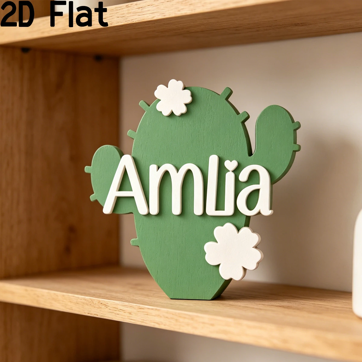 1Pc Custom Green Cactus Wooden - огляд і ціна Baby Nursery Green