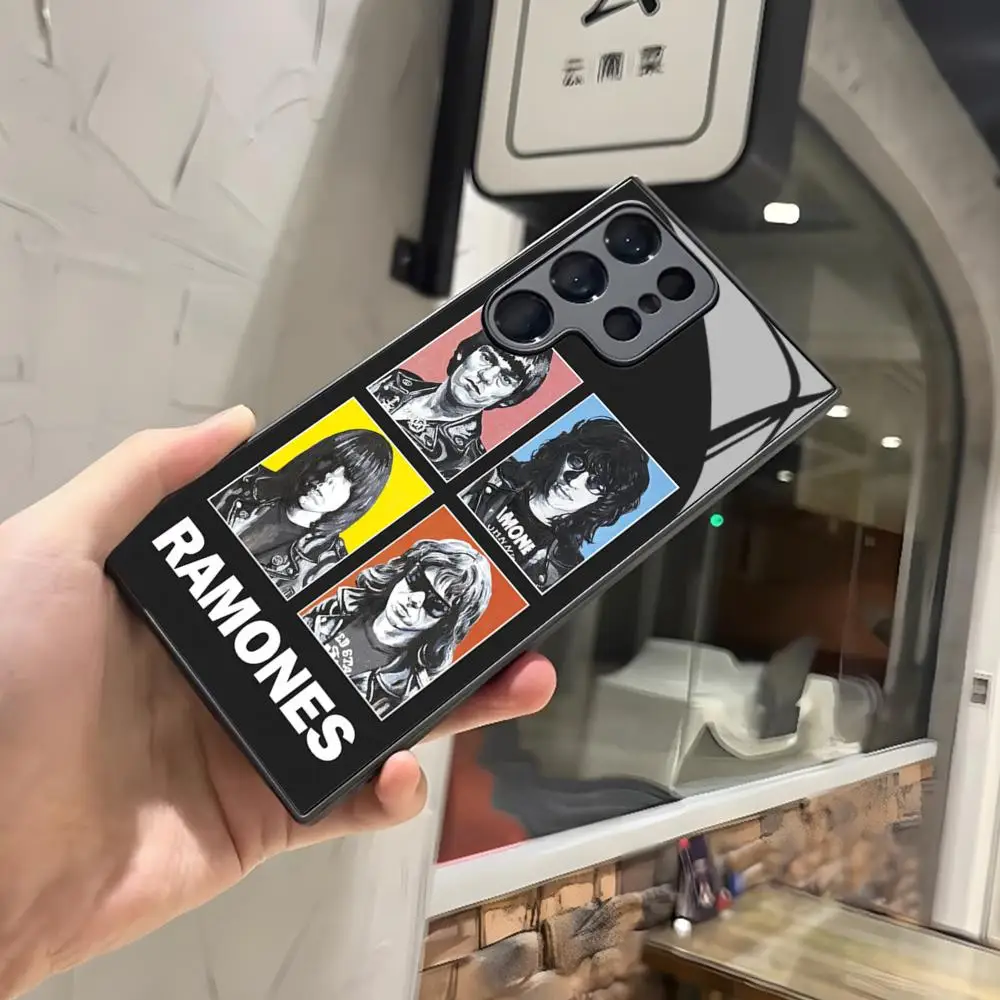 R-Ramones Rock Band Phone Case for Samsung Galaxy S26 S25 Edge S24 S23 S22 A17 A16 A26 A57 A37 A27 A56 Ultra Plus Fe Glass Cover