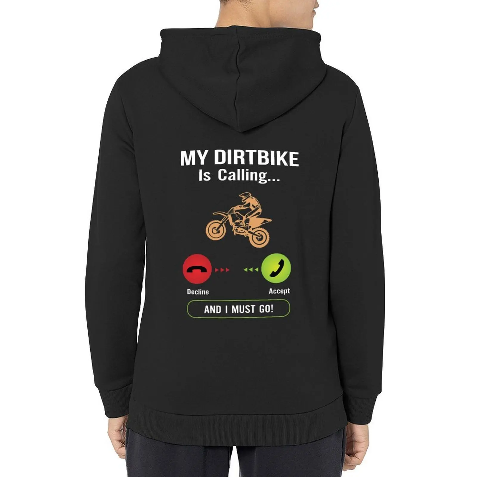 

My Dirt Bike Is Calling and I Must Go Hoodie men wear men's clothing mens clothing korean clothes hoodie for men