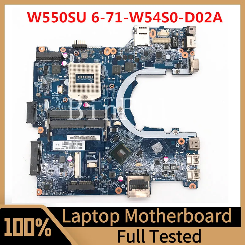 

6-71-W54S0-D02A Mainboard For Hasee Clevo W550SU Laptop Motherboard HM86 DDR3 100% Full Tested Working Well