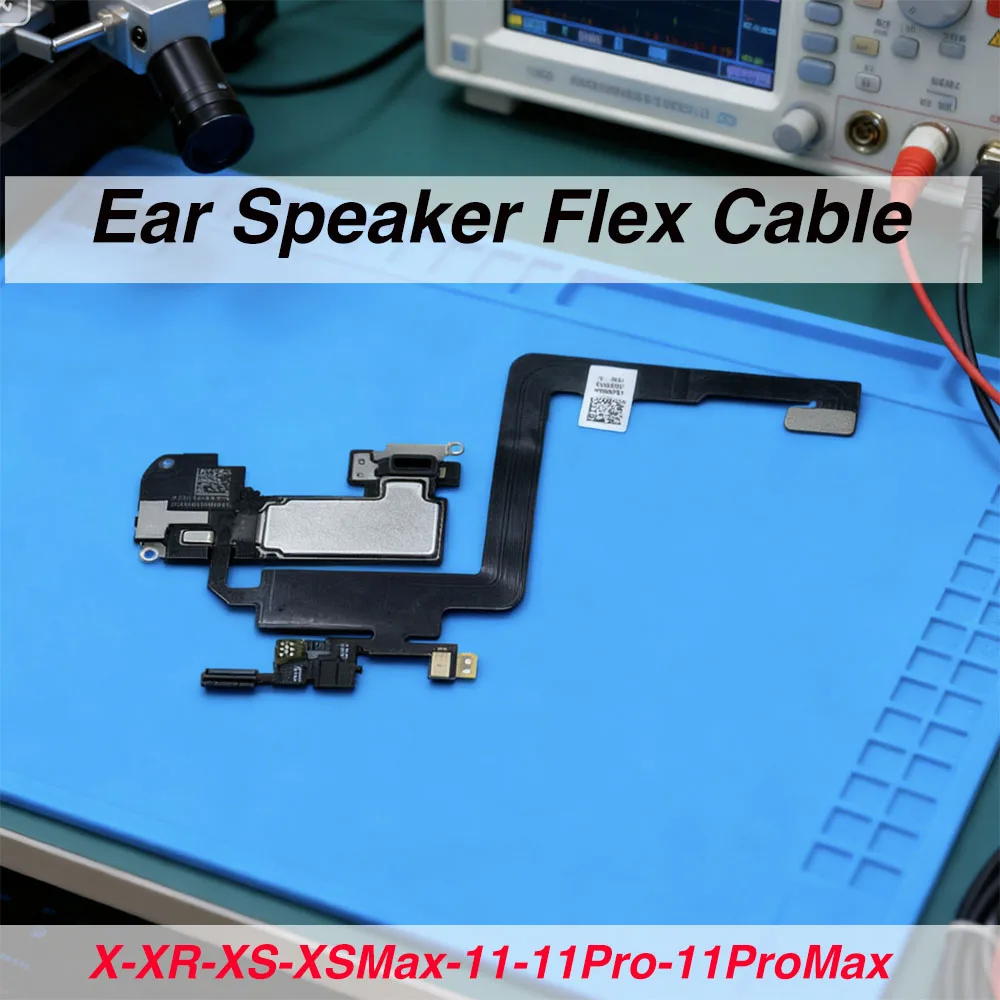 Ear Speaker Flex Cable For iPhone X XR XS 11 Pro Max Upper Earpiece Loud Speaker Ear piece Include Microphone Light Sensor