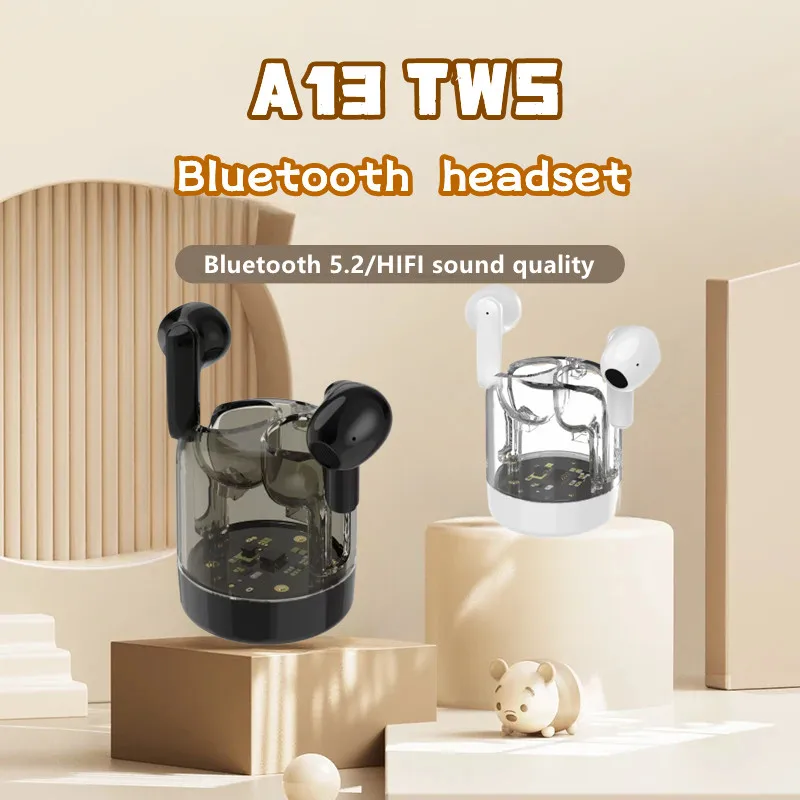 NEW A13 TWS Wireless Bluetooth Earphones 5.3 Headset Waterproof Cancelling Noise Bass Earbuds Wireless Headphones Bluetooth