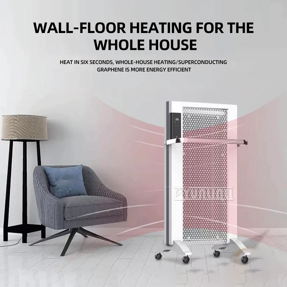 การพาความร้อนในครัวเรือนพื้นที่ขนาดใหญ่เครื่องทําความร้อนไฟฟ้า Graphene เครื่องทําความร้อนแนวตั้งประหยัดพลังงาน WARM Air Blower