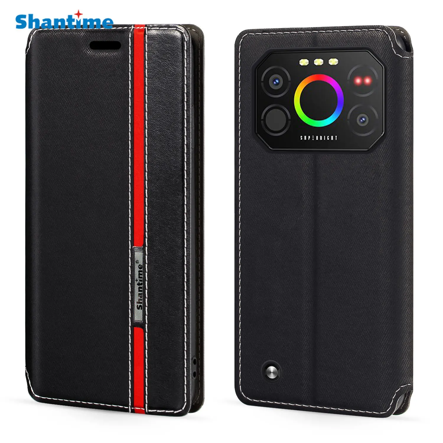 For IIIF150 Air 1 Ultra+ Case Fashion Multicolor Magnetic Closure Leather Flip Case Cover with Card Holder 6.8 inches