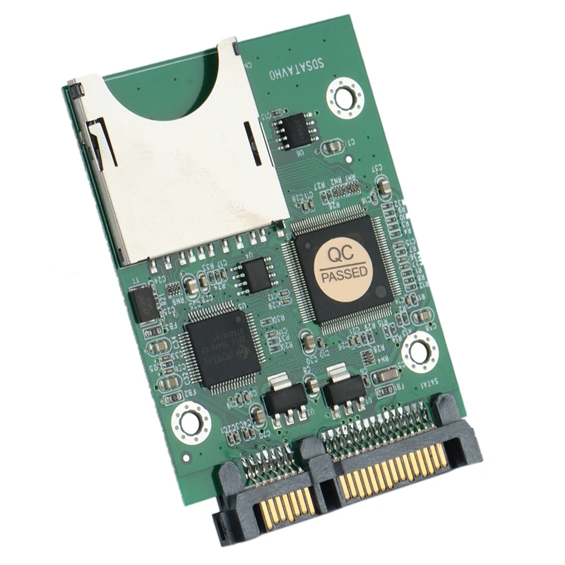 SD SDHC Secure Digital MMC Memory Card to 7+15P SATA Serial ATA Converter Adapter Easy Installation No Driver Required