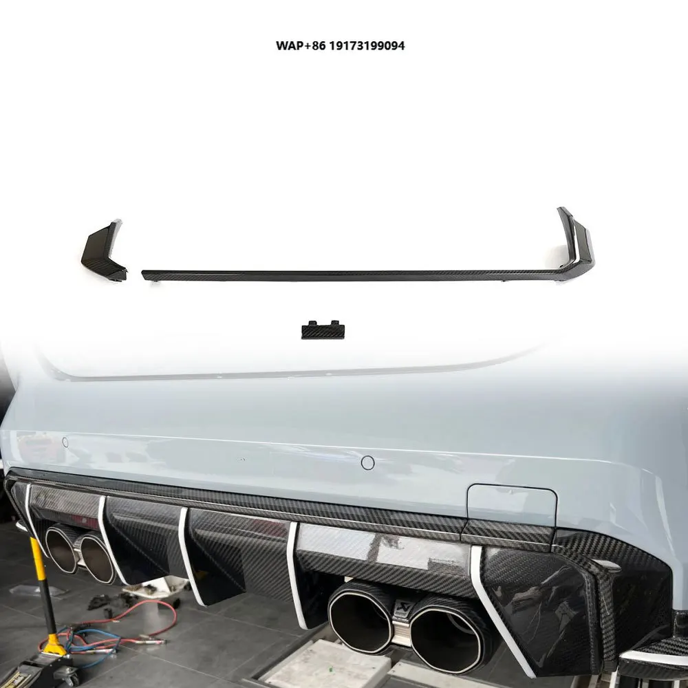 Prepreg Carbon Fiber G80 G82 G83 Rear Bumper Diffuser Trims for M3 G80 M4 G82 G83 Replacement Style