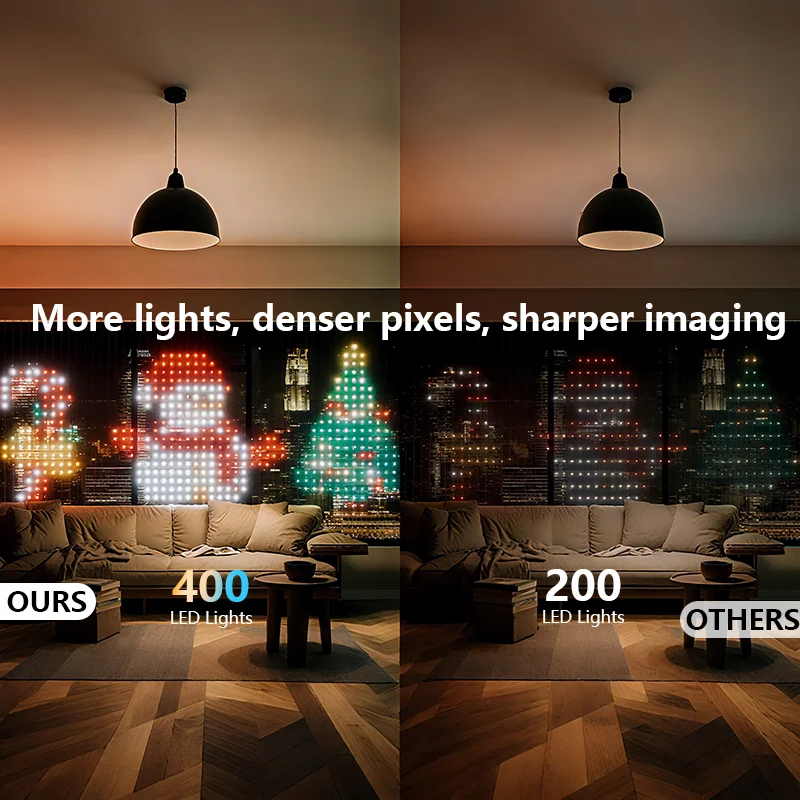 أضواء الستار الذكية RGB الستار سلسلة أضواء الجنية مع جهاز التحكم عن بعد والتحكم في التطبيق LED أضواء الحفلات لحفل الزفاف/عيد الحب/عيد الميلاد