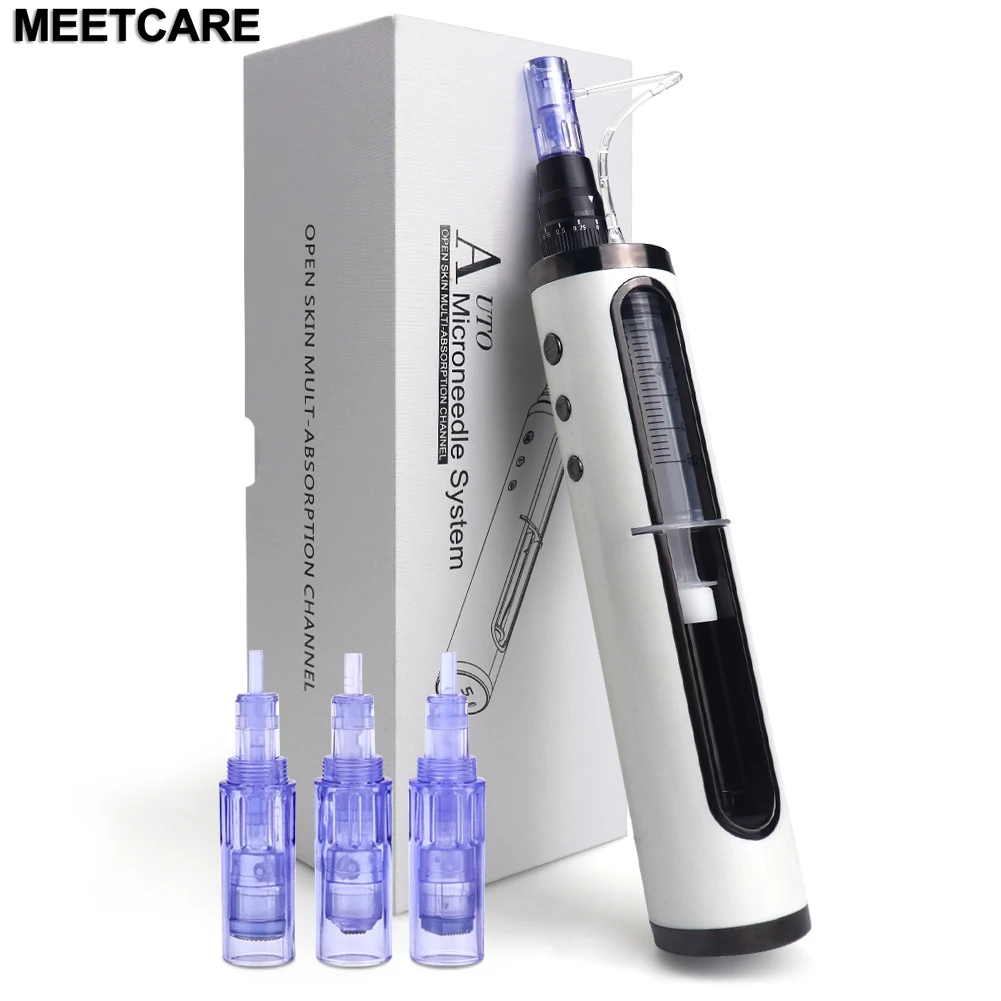 Electric Microneedle with 5Adjust Beauty Derma Pen Microneedling Skin Care Tool or 9pin 12pin 24pin 36pin Round Cartridge Needle