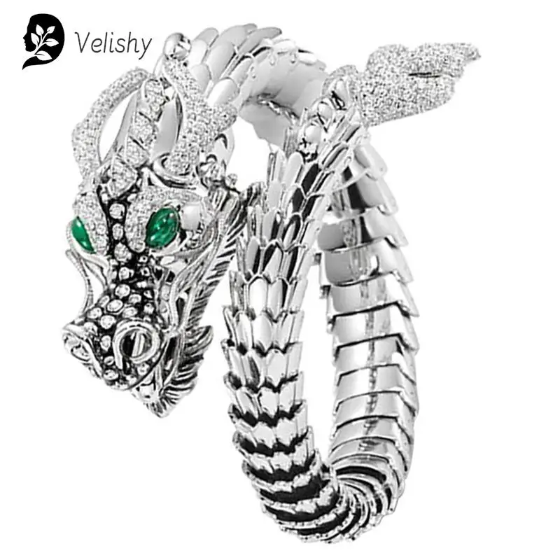 Unique Men's Chinese Dragon Ring Cool Cycling Men and Women's Rings Size Adjust