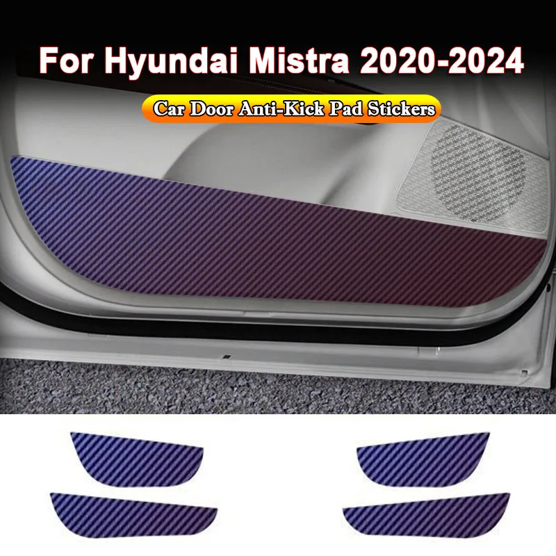 

Car Door Anti Kick Pad Carbon Fiber Protection Decals Stickers For Hyundai Mistra 2020 2021 2022 2023 2024 Auto Accessories