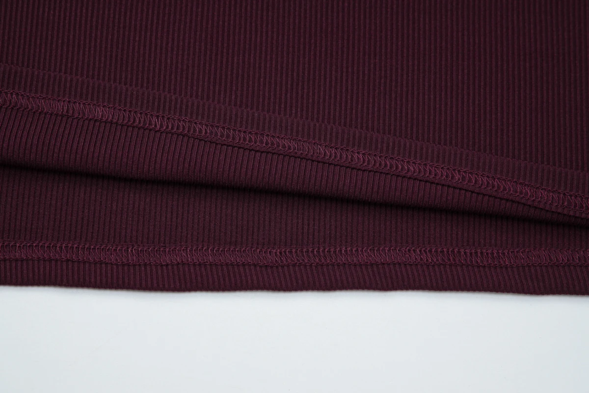 Hugcitar Geripptes Neckholder-Kleid Einfarbiges Rückenfreies Sexy Bodycon Minikleid Frühling Sommer Lässige Damenkleidung Streetwear Party Festival – Detail 9