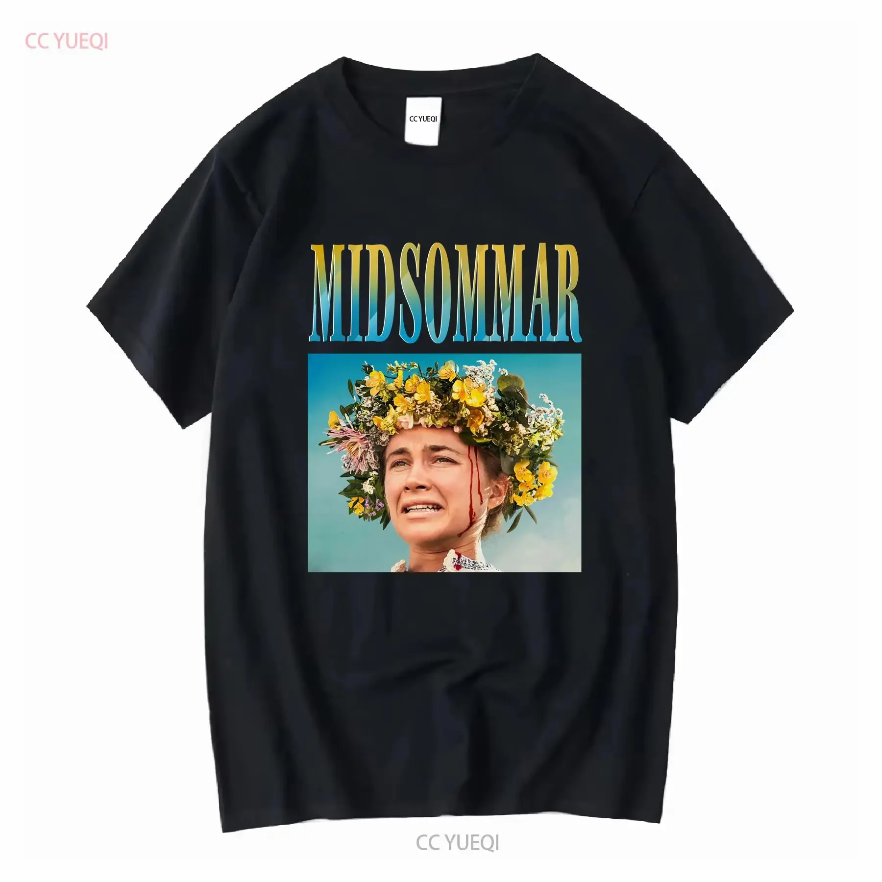 Midsommar Film T Shirt Florence Pugh vintage Washed Soft graphic Unisex Versatile fashion Breathable streetwear Stretched