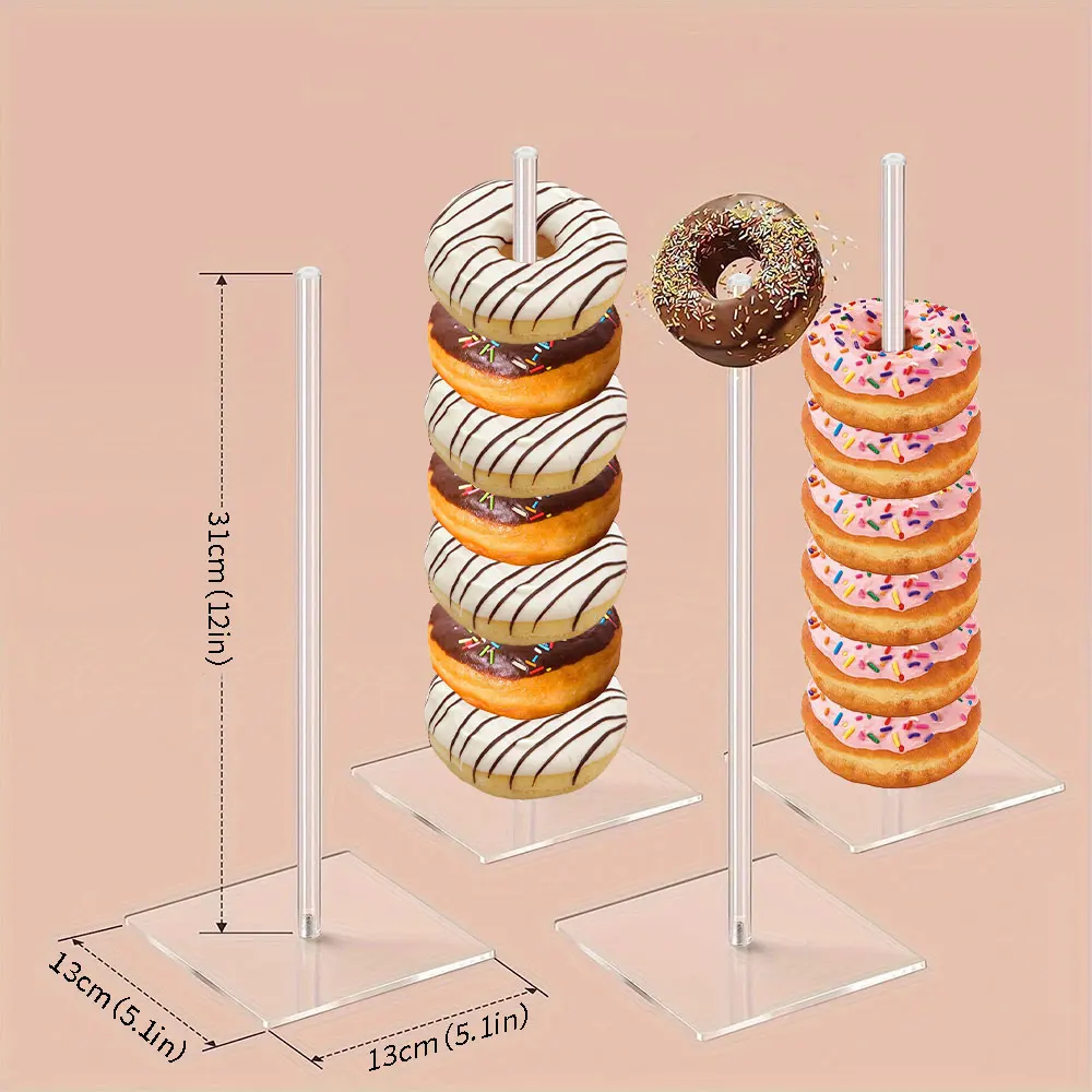 10 stücke Acryl Donut Stand klar Donuts Stand Dessert Display Stand für Geburtstag Hochzeit Baby party Weihnachts feier Dekoration