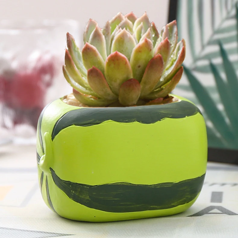 Hand Painted Fruit Flower Pot Ceramic Succulent Pot Planter Home Decor Indoor Decoration Desktop Ornaments Bonsai Plant Pot