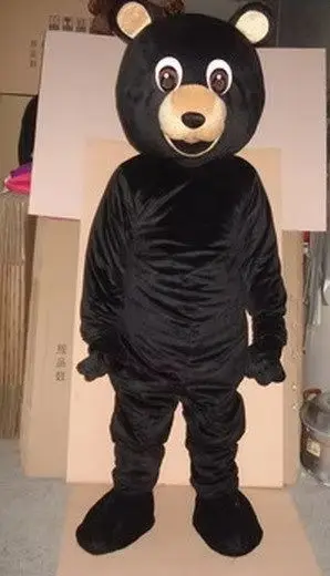 

New Adult Best Sale Lovely Black Bear Animal Cartoon Mascot Costume Christmas Fancy Dress Halloween Mascot Costume
