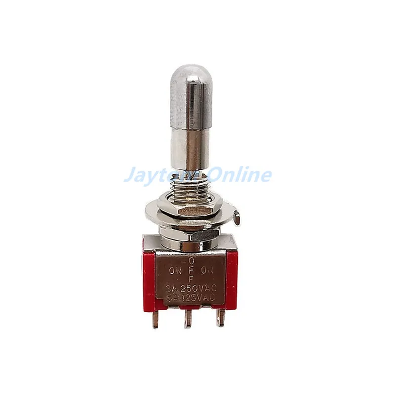 1pc SH T80-T Mini Toggle Switch Round Top Anti-mishandling Locking Lever 6.35mm Panel Mount  3Pins 6Pins 2/3 Positions ON OFF ON