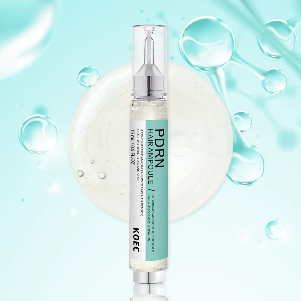 

Ампула для волос PDRN-15 мл/0,5 FL.OZ., Отбеленные вьющиеся поврежденные сухие волосы, корейская глубокая сыворотка, отшелушивает перхоть и успокаивает