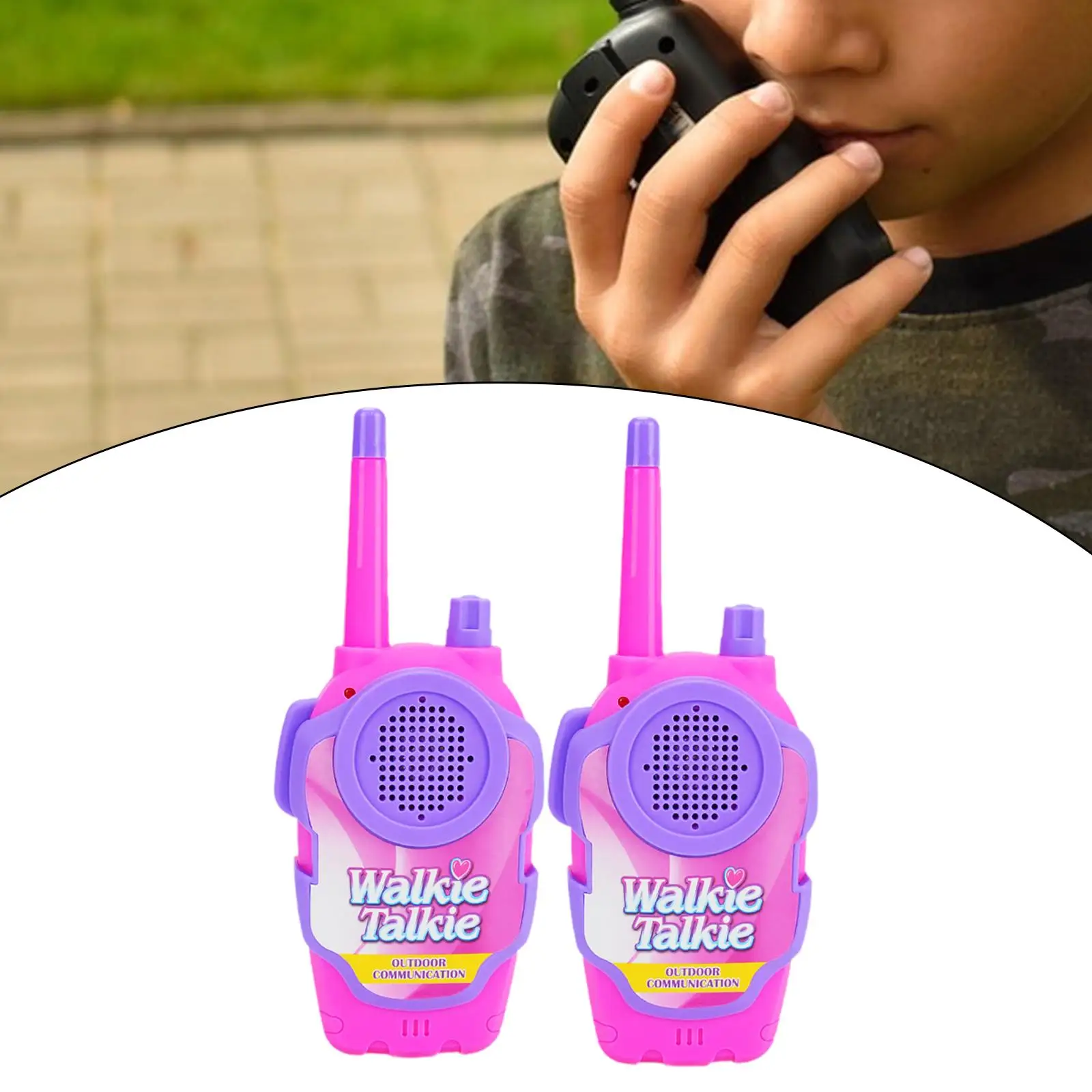 2Pcs Walkie Talkies for Kids Kid Toy Gifts Cartoon Electronic Mini Toys Talkies for Kids 3 Years Old Infant Child Girls Boys