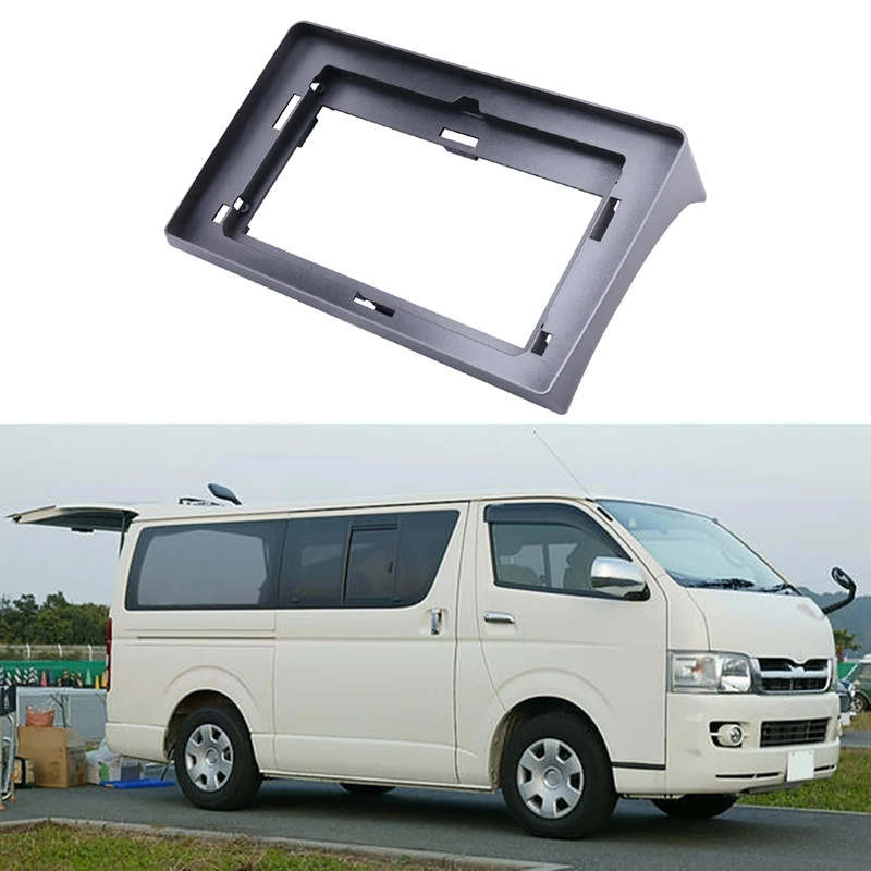 2Pcs 10.1 Inch Car Fascia For Toyota Hiace 2010-2018 2Din Fascia Audio Fitting Adaptor Panel Frame Kit Car Accessories