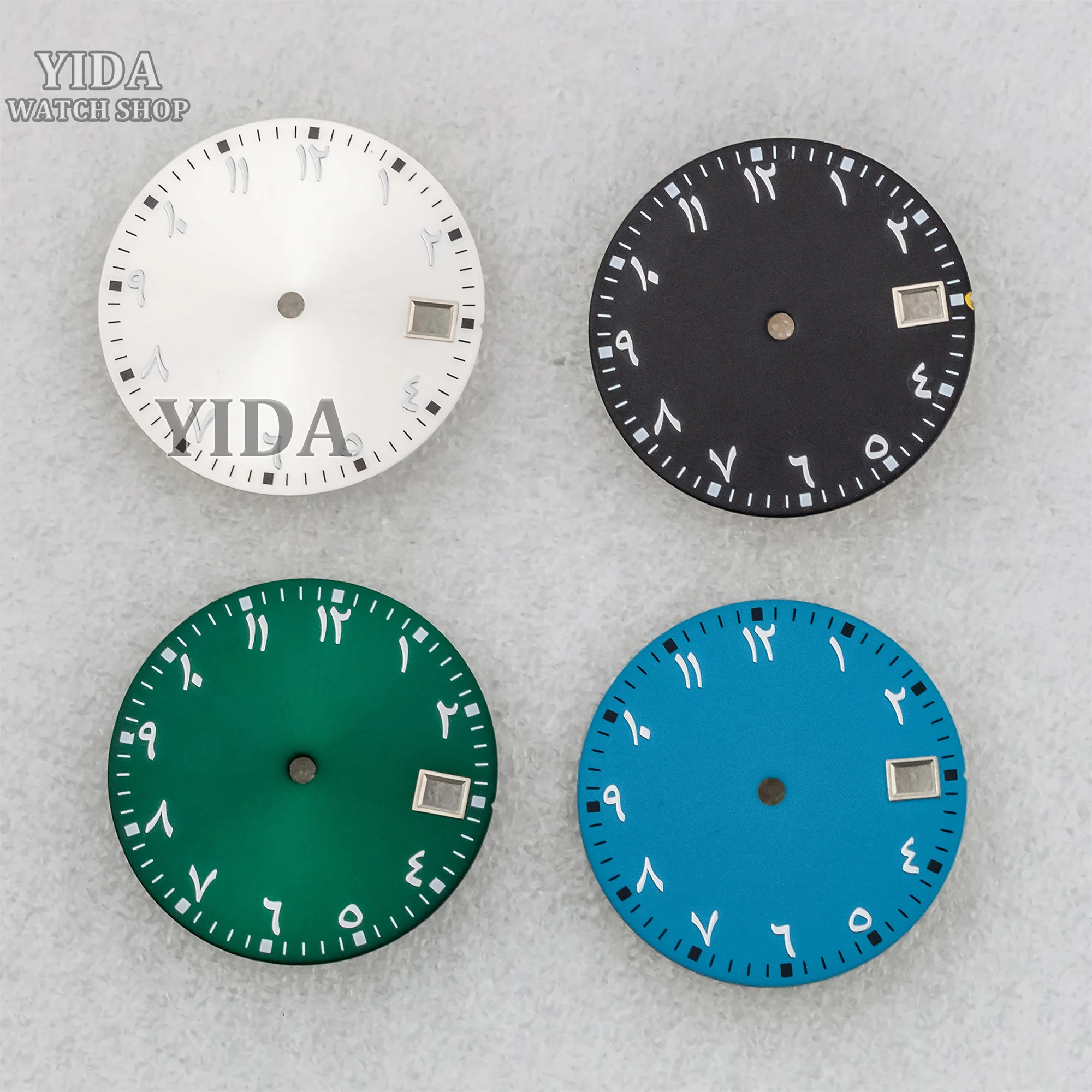 28.5MM Watch Dial Green Luminous Face Mod Watch Replacements For Datejust NH35 NH36 Automatic Movement Modified Parts Accessory