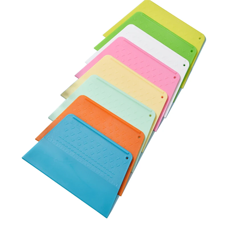 Grattoir en plastique pour fenêtre, outil de nettoyage, 15x20cm, Film mural, tissu, cuisson, pâte coupée, peinture, outils de grattage, 5 pièces