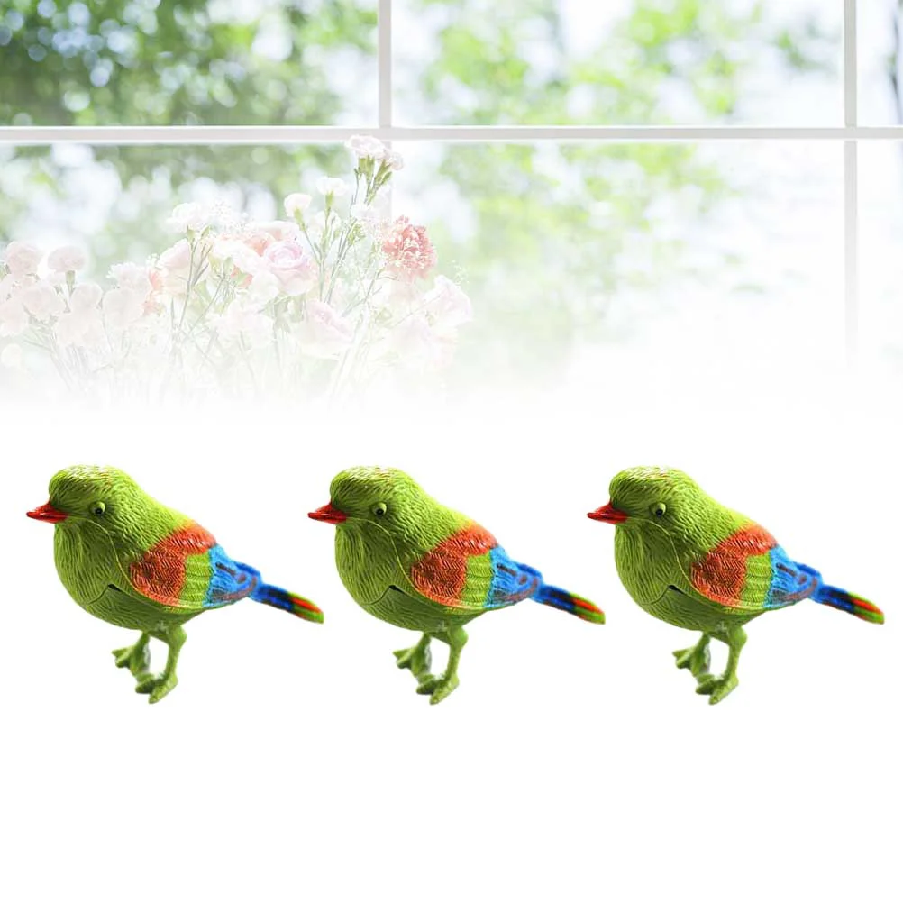 

3 Pcs Kids Bird Toys Sound Activated Voice Control Educational Simulation Little Birds for Babies Home Decor