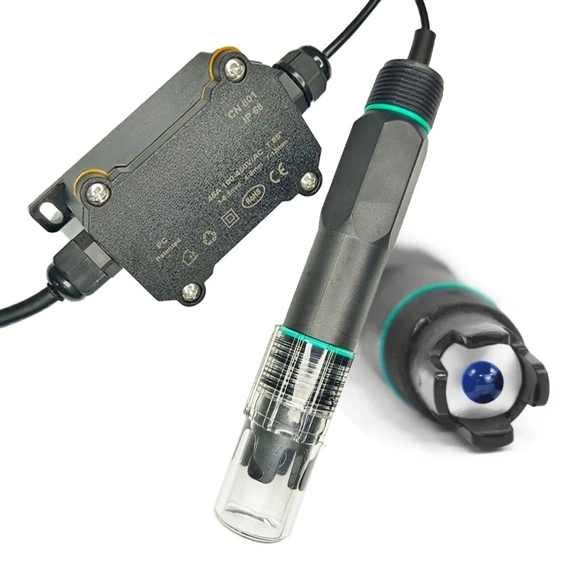 

Industrial Prominent Liquid PH Meter Probe With Temp, Swimming Pool Online Digital RS485 Water Quality Analyzer PH Sensor