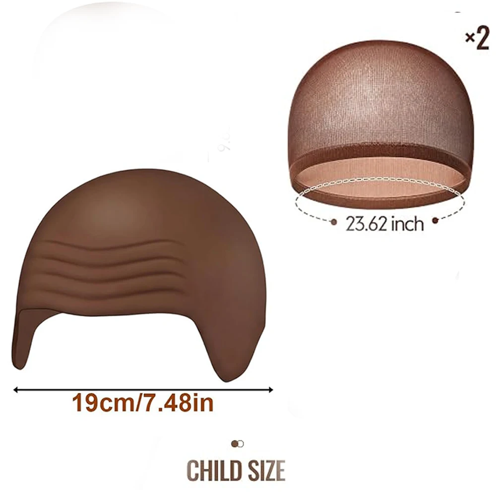Hochwertiges Glatzkopf-Set für Erwachsene, Perückenkappen-Set, Halloween-Kostüm, Anpassbare Latex-Glatzkopfkappe mit Kleber und Schere – Detail 2