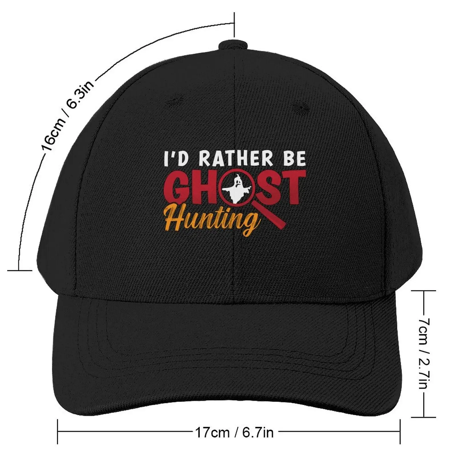 Ghost Hunter Hunt I'd Rather Be Ghost Hunting Baseball Cap Christmas Hat Hip Hop Golf Men Women's