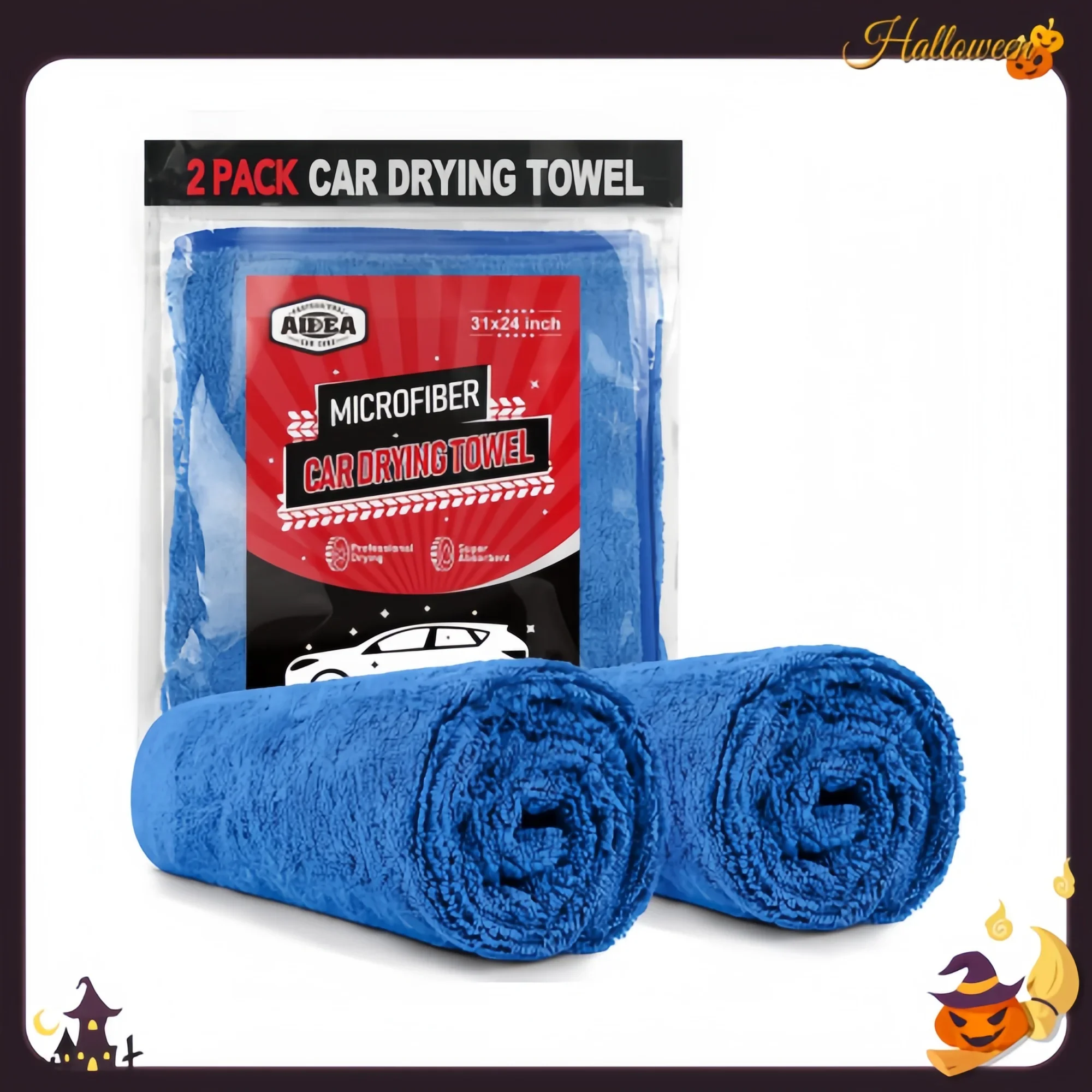 

Комплект из 2 больших сушильных полотенец для автомобиля — устойчивая к царапинам микрофибра для детализации автомобиля, 30 дюймов Д x 30 дюймов Ш