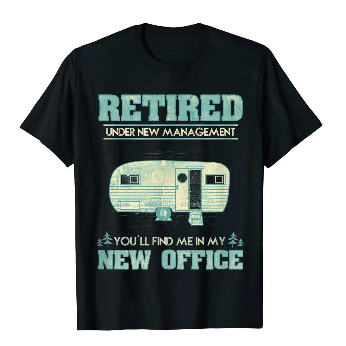 Retirement Funny Camping RV Caravan Gift Retiree New Office T-Shirt Tops Shirt For Men Cotton Top T-Shirts Europe