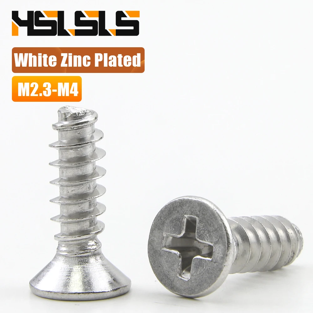 Phillips Countersunk Head Flat Tail Tapping Screw Nickel Plated M1 M2 M3-M5 Cross Recessed Head Self-tapping Screw Mini Screw