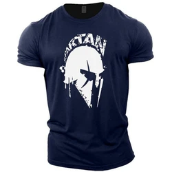 2023 New Spartan Gym 3D Men's Printed T-shirt Short Sleeve Breathable Fitness Run Street Large Size Loose Breathable Shirt 6XL