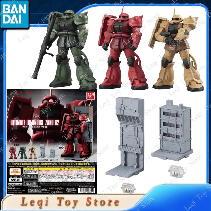

Bandai Original Genuine GASHAPON GUNDAM ULTIMATE LUMINOUS ZAKU 02 Action Anime Figures Toys Kids Gift Assembly Model Ornaments