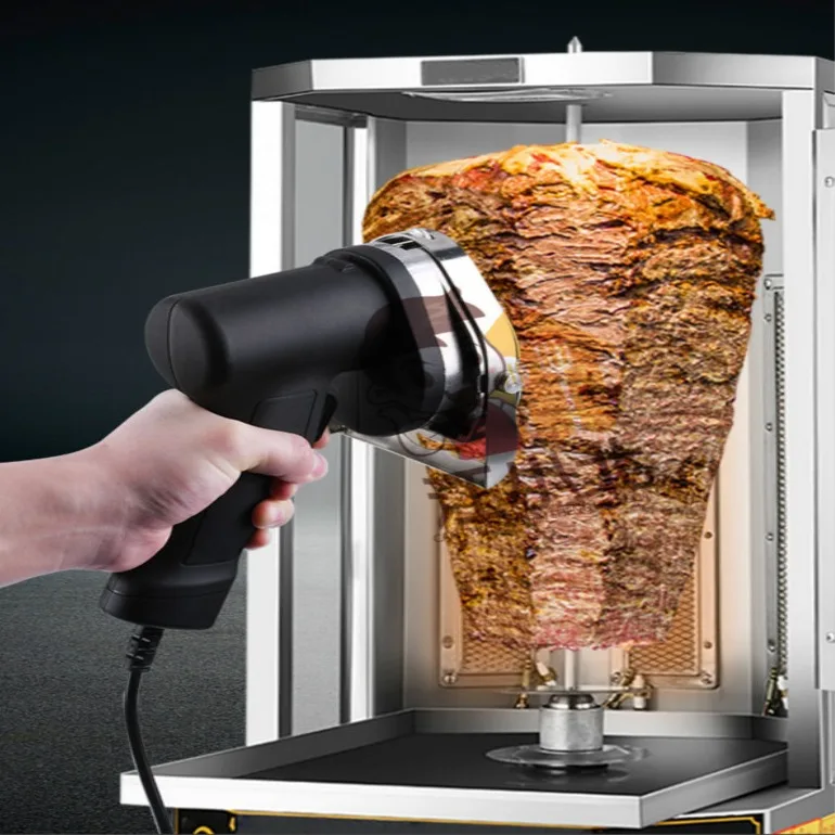 Groothandel professionele ronde mes elektrische kebabmachine Automatische vleessnijmachine voor Shawarma