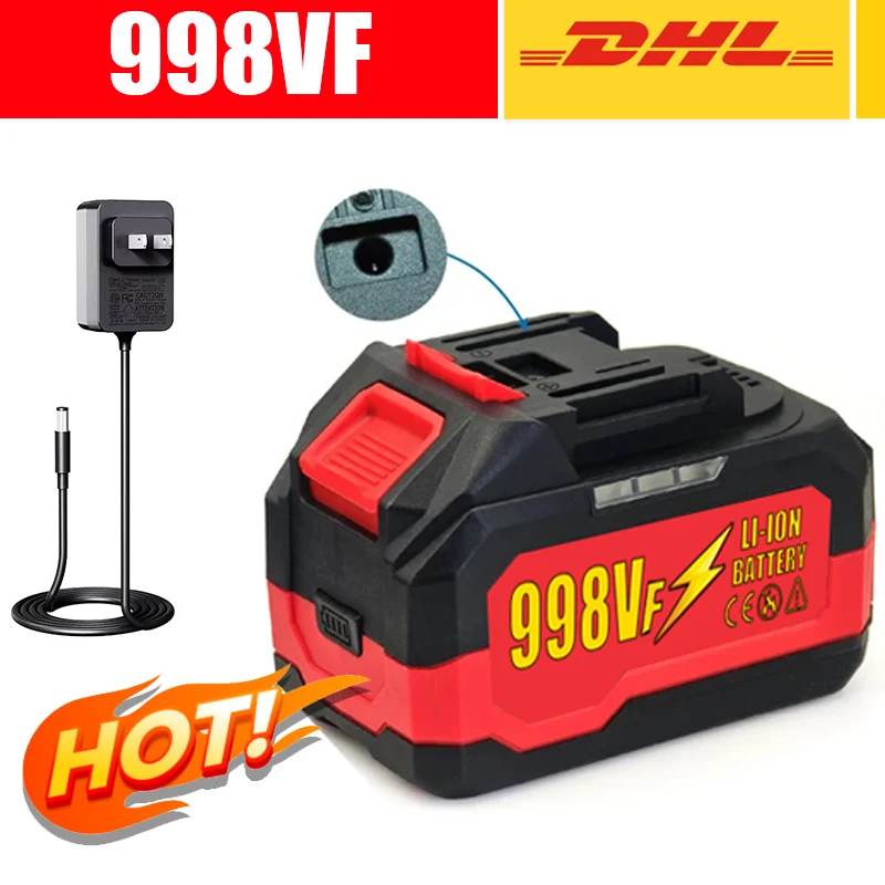 

21V 988VF 9000mAh High Capacity Rechargeable Lithium Ion Battery Cordless Drill Brushless Wrench for Makita 18V/21V Power Tools