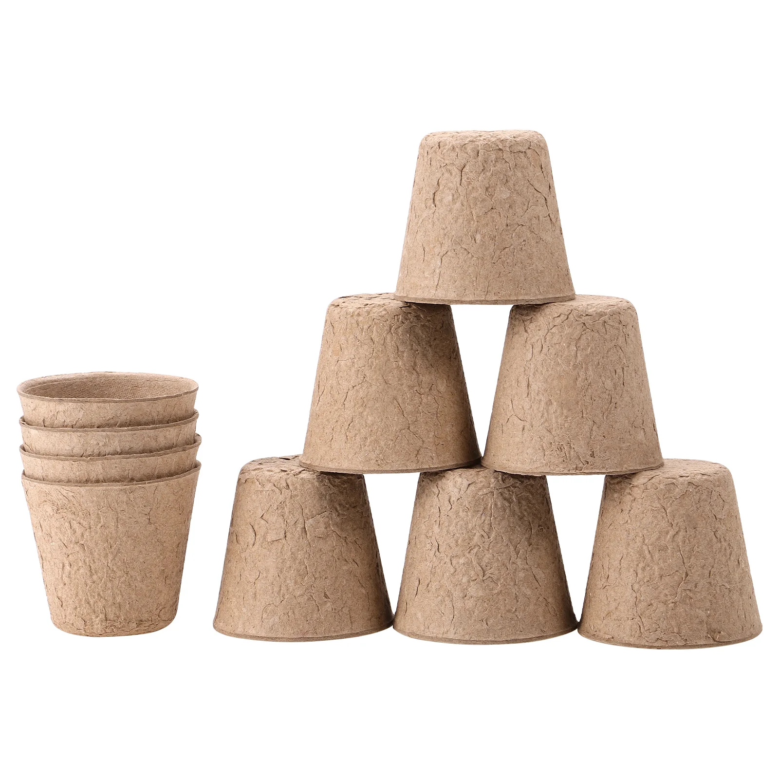 

10 pcs Eco-friendly Peat Biodegradable Planting Pots Nursery Tray Seedlings Courtyard Garden Planting Pots Fence Decor