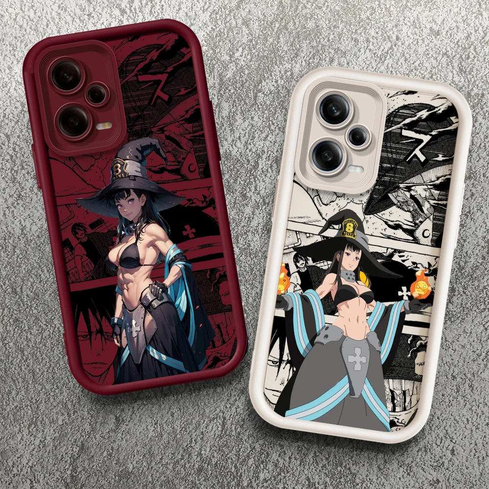 Anime Cartoon Fire Force Eye Ladder For Xiaomi Redmi Note 13 12 12C 11 11S 10 10C 10A 9C 9A Pro 5G Cover Phone Case