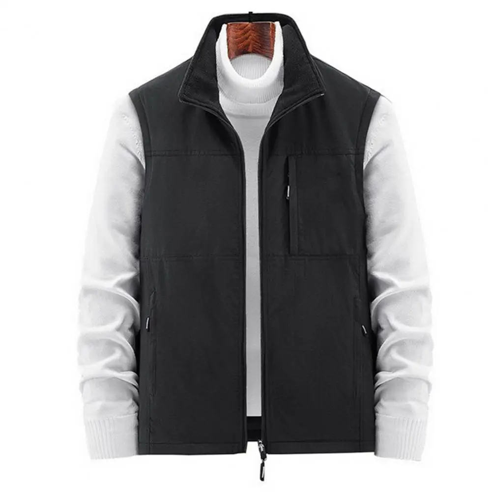 Vest Coat for Women Winter Men's Vest Coat with Multiple Pockets Double Side Wear Fleece Lining Windproof Outwear Jacket Solid