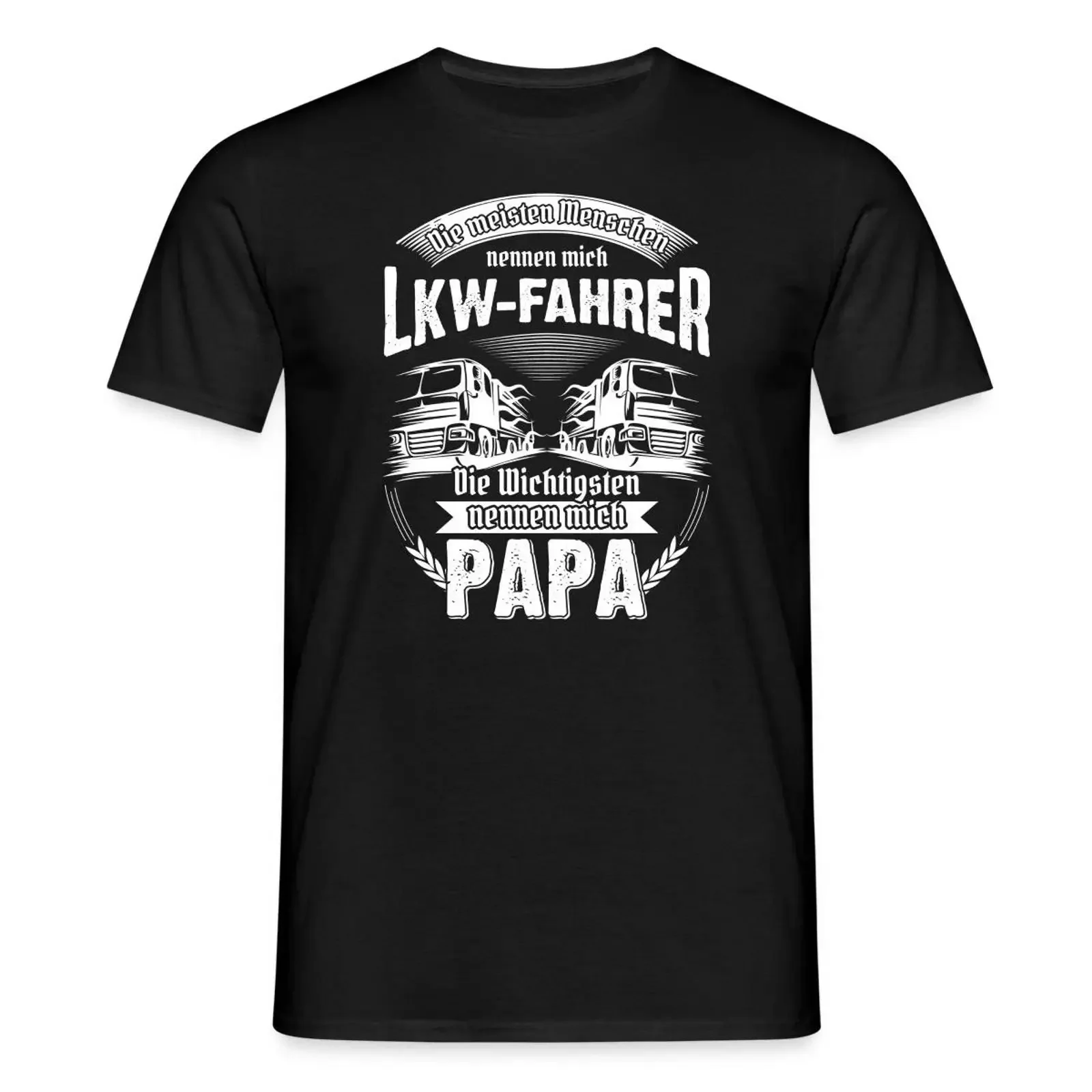 Papa LKW Fahrer Spruch Vater Trucker Vatertag Vatertagsgeschenk Männer T Shirt vintage Washed Stretched homme Comfortable